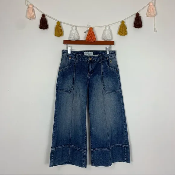 Y2K Baby Phat Wide Leg Medium Wash Jeans 9