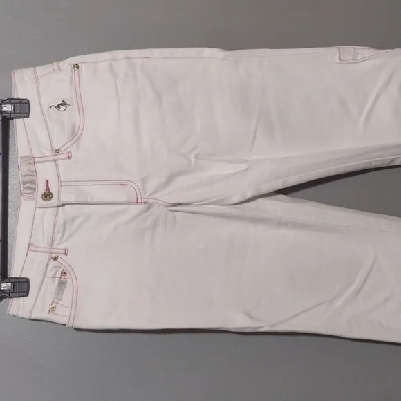 Baby phat white and pink capris Y2K style
