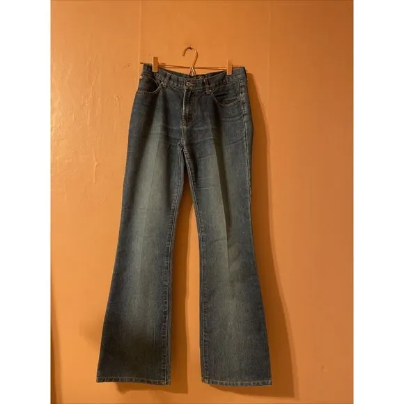 Baby Phat Women's Bootcut Flare Leg Jeans Size 7 Dark Wash Mid Rise