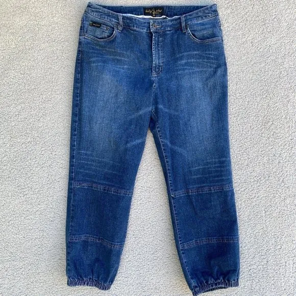 y2K Baby Phat Jeans Womens 16 Joggers Denim 90s Stretch Athleisure