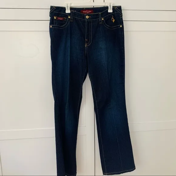 Baby Phat Navy Blue Straight Jeans