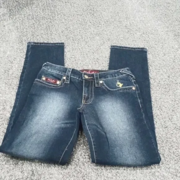 Baby Phat Y2K embelished juniors skinny jeans Size 1. NWOT