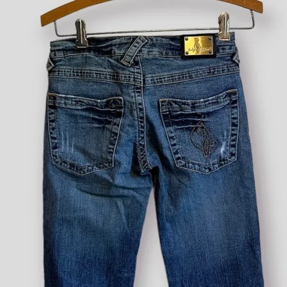 Baby Phat Vintage Gold Cat Blue Denim Jeans Size 1