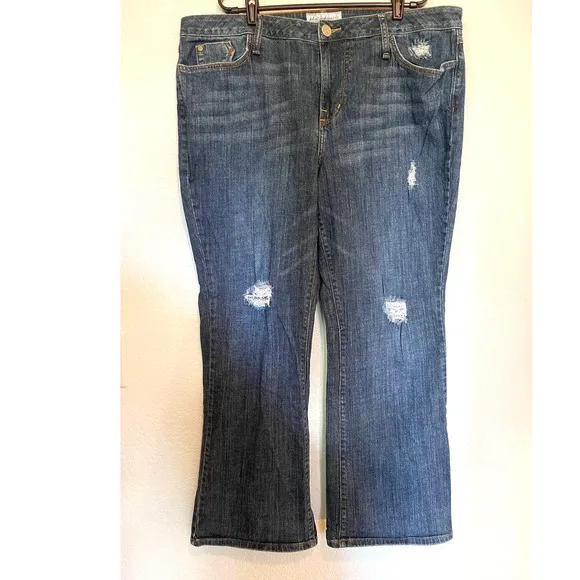 Vintage Baby Phat Silver Label Distressed High Rise Waist Denim Jeans SIZE 22R