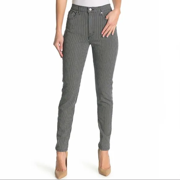 BALDWIN Ultra High Rise Striped Skinny Jeans
          
      NWT