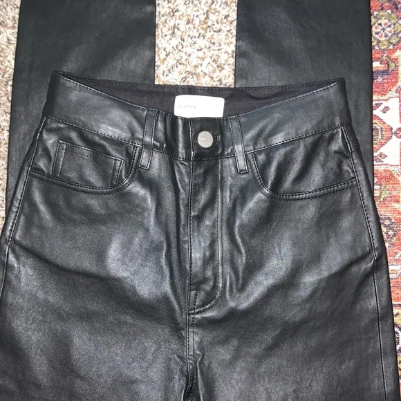 New Without Tags BLDWN 100% leather luxury jeans size 26