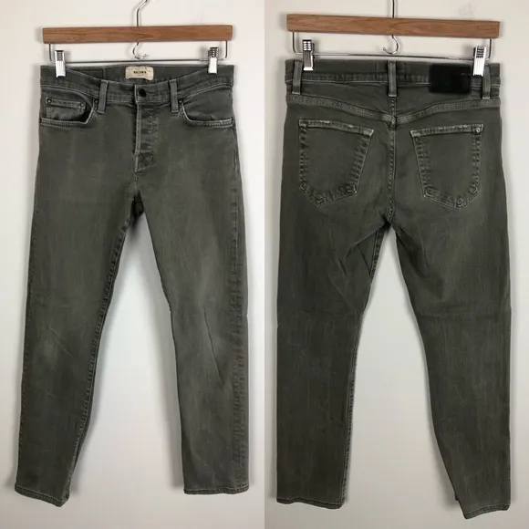 Baldwin 29x30 green Henley slim leg Jeans 0810 straight