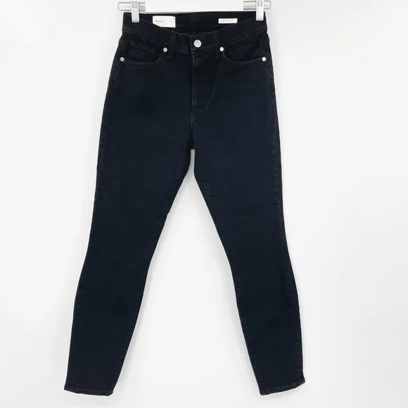 Baldwin BLDWN Womens Carbon Black Slim Fit Dark Wash Ankle Skinny Jeans Size 25
          
      NWT