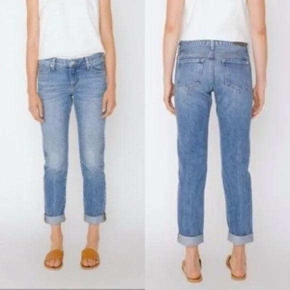 Baldwin Kennedy Low Rise Boyfriend Jeans in Pure