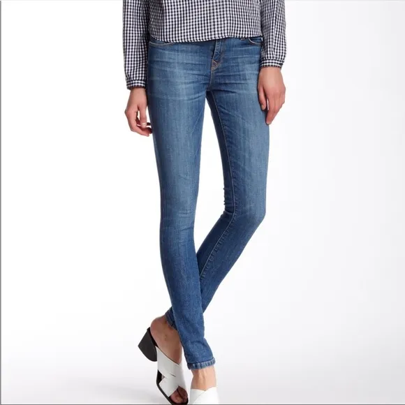 BALDWIN The Ten Skinny Jeans Medium Wash Cotton Spandex US 26