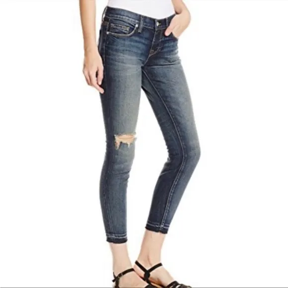 Baldwin The Rivington Vashion Island Skinny Crop Blue Dark Wash Size 24 NWOT