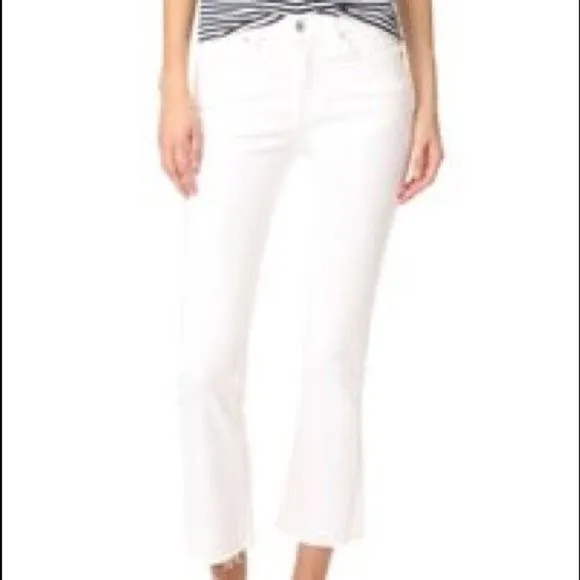 Baldwin KC White Maxwell Mid Rise Cropped Jeans
