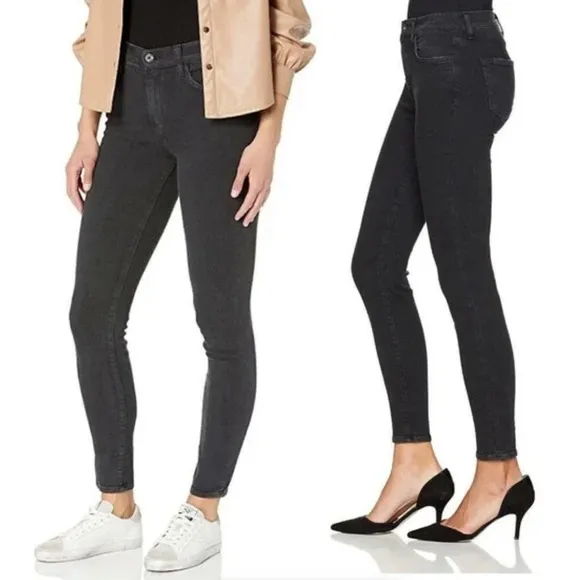 Baldwin Smoke Dark Rinse Karlie High-rise Crop Skinny Jeans