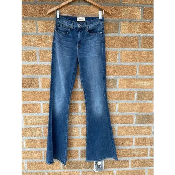 Baldwin denim willow mid-rise flare jeans 26