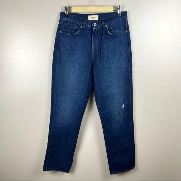 BLDWN Baldwin Therese High Rise Classic Straight Jeans Size 28 Dark Wash NWT
          
      NWT