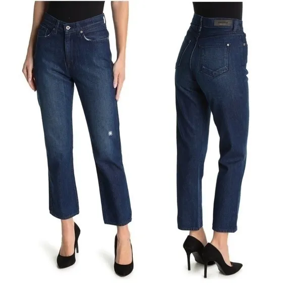 Baldwin Theresa El Dorado Distressed Straight Leg High Waisted Jeans Size 29
          
      NWT