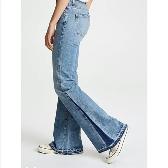 Baldwin Kansas City Willow Mid Rise Flare Jeans in Condor SZ 25