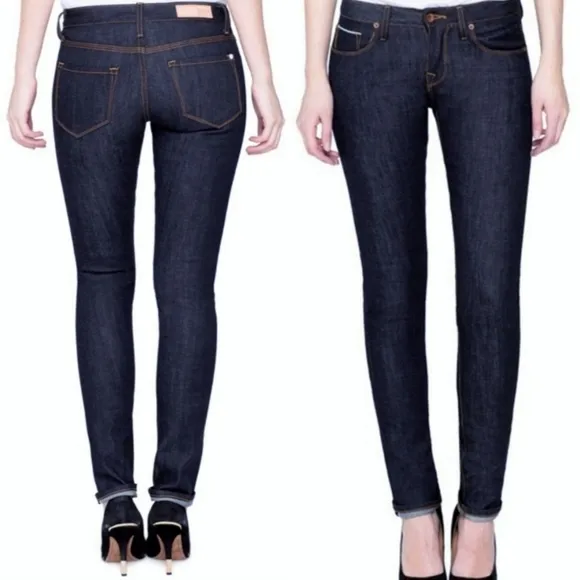 Baldwin The Ten Skinny Dark Rinse Wash Low Rise Jegging Jeans 25