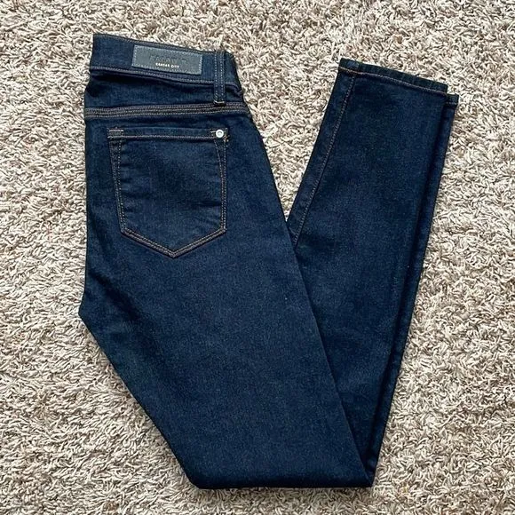 Baldwin Kansas City Sophia Mid Rise Skinny Blue Jeans, Size 25