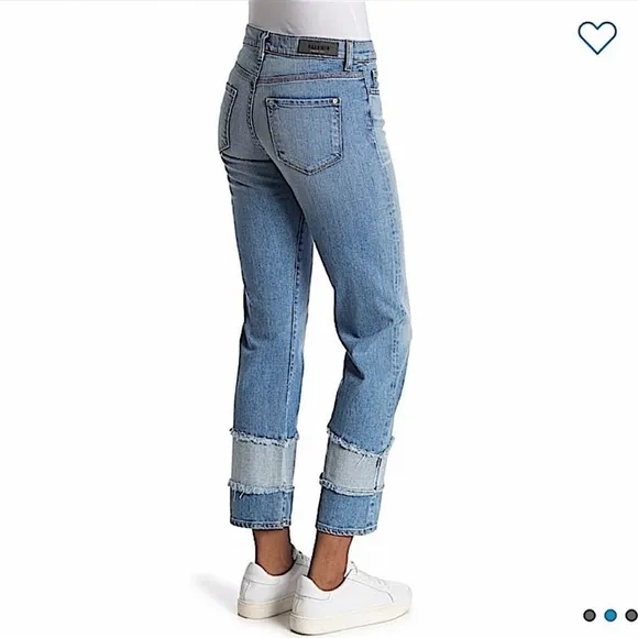 BALDWIN Stella‎ Patchwork Hem Straight Leg Jeans 30