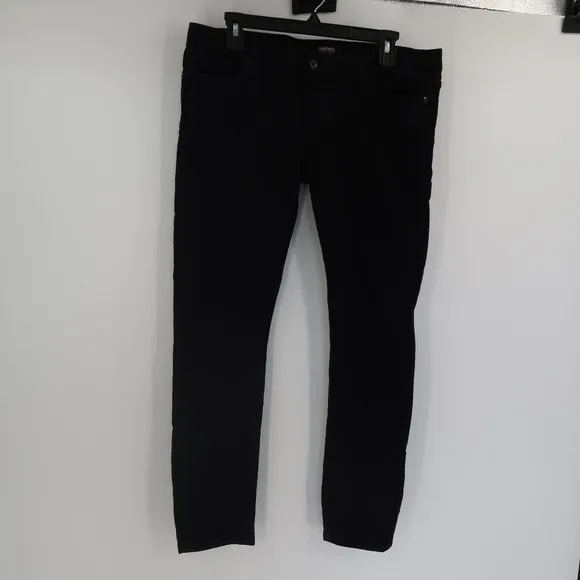 Baldwin The Rivington Mid Rise Peg Leg Crop Jeans Black Size 31