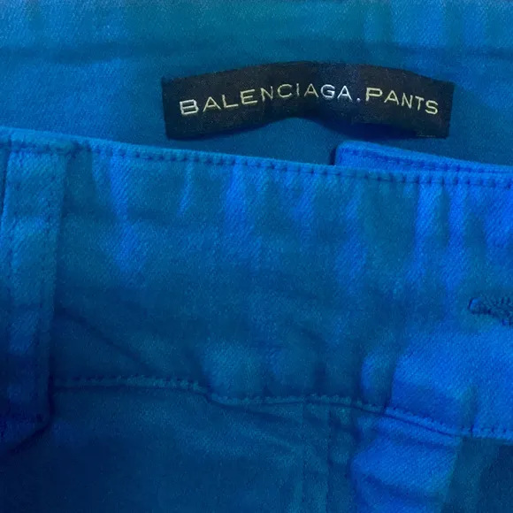 Balenciaga Blue Teal Skinny Pants sz 40/small