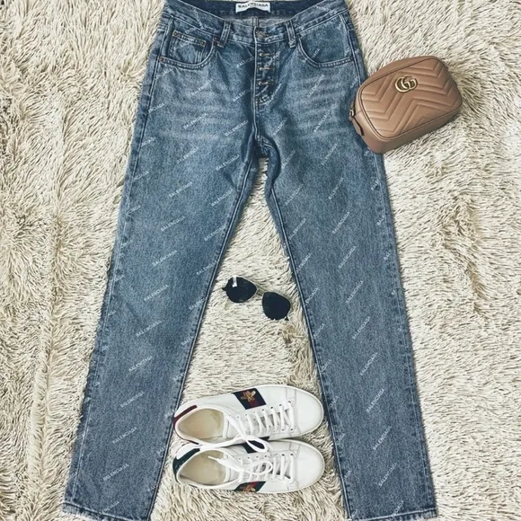 Balenciaga Blue Button Fly Jeans 26