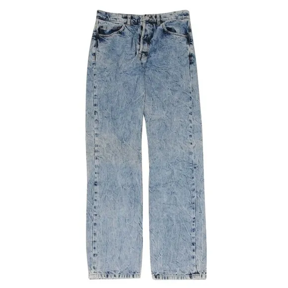 Balenciaga Womens Jeans Size 28x32 Blue Acid Wash Slim 5 Pocket Indigo Denim