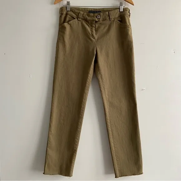 Balenciaga Sz40 Olive Green Skinny Jeans