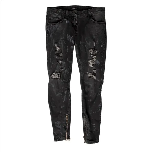 Balmain Mid-Rise Skinny-Leg Jeans