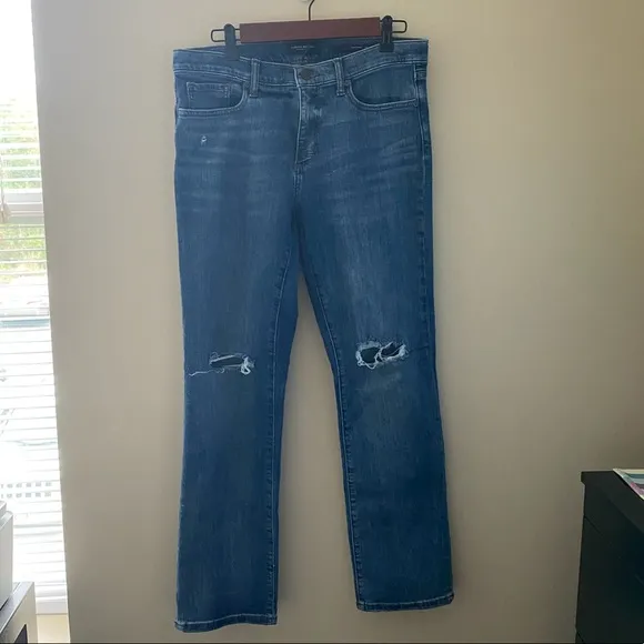 Women’s Banana Republic Dark Wash Distressed Girlfriend Jeans Size 30