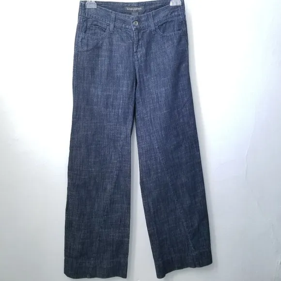 Vintage Y2K Banana Republic Dark Wash Wide Leg Jean Size 2