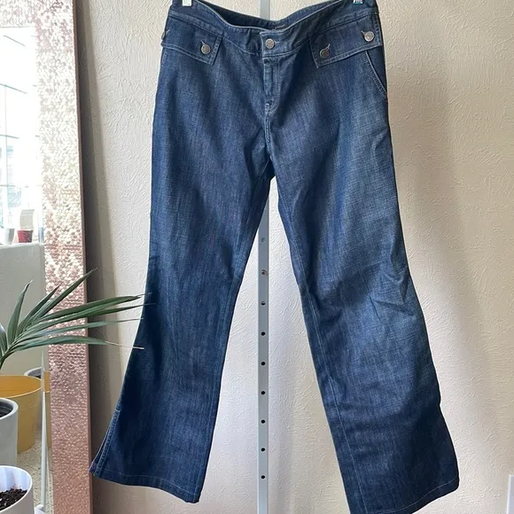 Banana Republic made in Turkey dark wide leg jeans