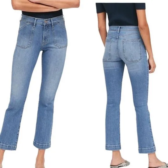 Banana Republic mid-rise crop flare