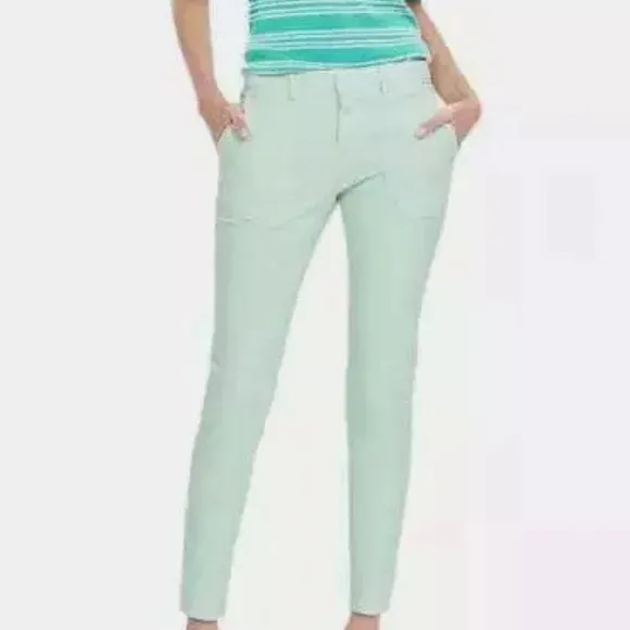 NWT BANANA REPUBLIC Sloan Light Mint Green Crop Jeans
          
      NWT