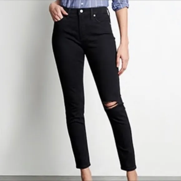Banana Republic distressed Black Jeans