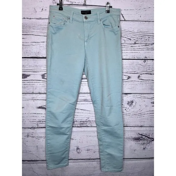 Banana Republic Mid Rise Light Sky Blue Denim Skinny Jeans Size 28