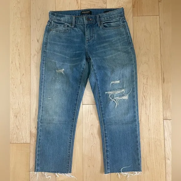 Banana Republic Petites Cropped Girl Friend Jeans
