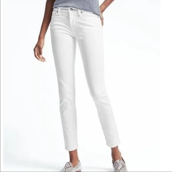 Banana Republic Perfect Skinny White Jeans 25P