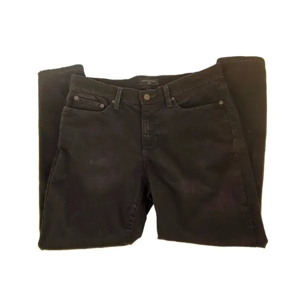 BANANA REPUBLIC Skinny Jeans Midrise Black Fade Resistant Stretch Petite 30/10