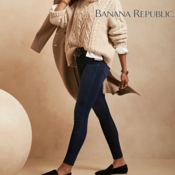 Banana Republic High Rise Frayed Hem Jeans