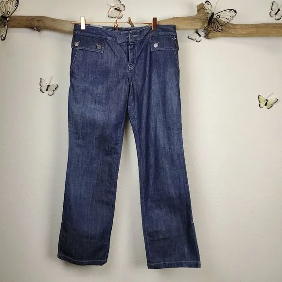 Banana republic med wash trouser wide leg spit hem
          
      NWT