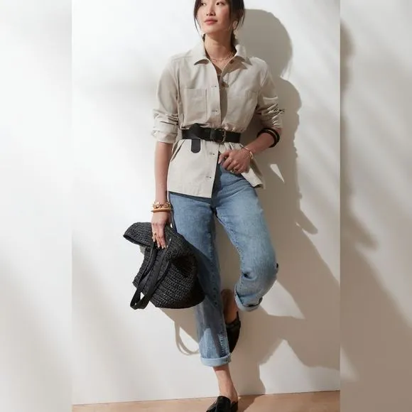 Banana Republic High Rise Straight Denim Jean Size 31 Long NWT
          
      NWT