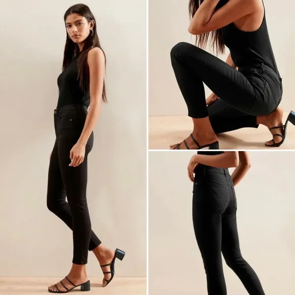 Banana Republic Mid Rise Skinny Jeans Black Size 29/8 NWT Retail $80
          
      NWT
