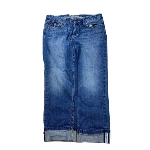 Banana Republic Women's Light Wash Stretch Cropped Jeans Sz 28/6
