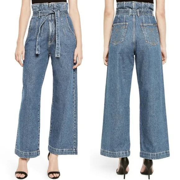 Bardot Paperbag High Waist Wide Leg Jeans Size 8
          
      NWT
