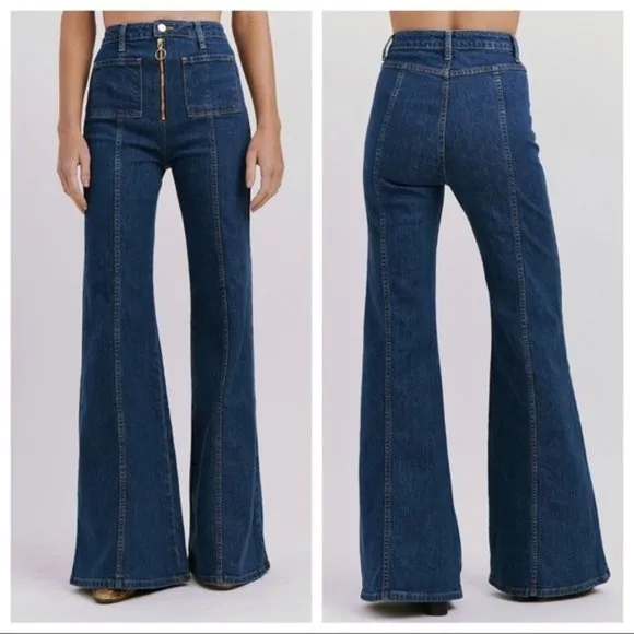 Stoned Immaculate Bardot High Waisted Bell Jeans
          
      NWT