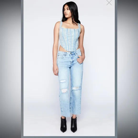 Bardot Esther Mid-Rise Straight Jean in Indigo Sz 34 (12)
          
      NWT