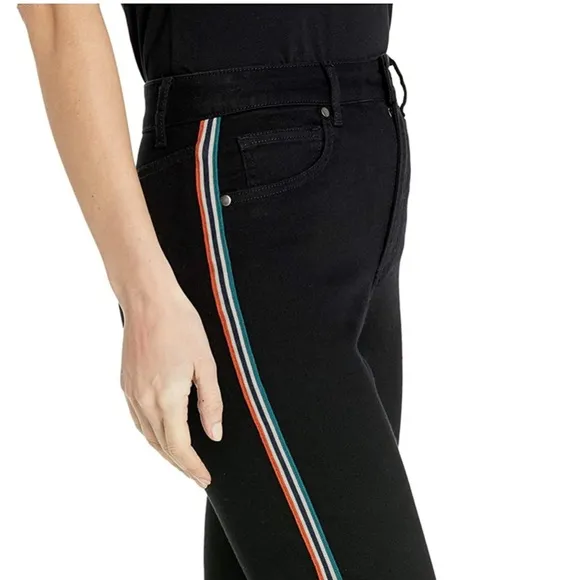 Bb Dakota Stay Cool Jeans W  Stripe In Black 25
          
      NWT