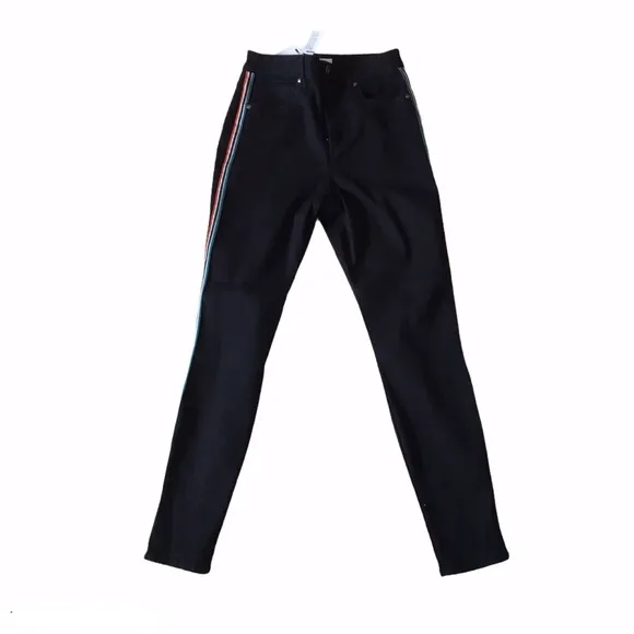 BB Dakota Racing Stripe Black Denim Pants
          
      NWT